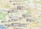 Los Angeles high schools map - Map of Los Angeles high schools ...