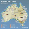 Map of Australia regions: political and state map of Australia
