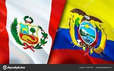 Banderas Perú Ecuador Diseño Banderas Waving Perú Bandera Ecuador Foto ...