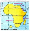 A MAP OF AFRICA SHOWING MAJOR LINES OF LATITUDE AND LONGITUDE ...