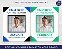 Employee Recognition Employee of the Month Editable Employee of the ...