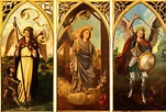 La iglesia católica y los tres arcángeles: Miguel, Gabriel y Rafael.