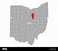 Map of Ashland in Ohio Stock Photo - Alamy