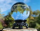 80mm Large Crystal Ball, Clear Crystal Fortune Telling Ball, Quartz, 3. ...