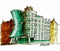 Dancing House Sketch-Architectural Sketch/Urban Sketching/Debujo Urbano ...