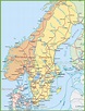 Danimarca E Norvegia Cartina - Italia Mappa Fisica
