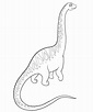 tekening van een argentinosaurus dinosaurus is geïllustreerd net zo een ...