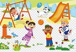 Schoolyard Playground Child, Cartoon children play, cartoon Character ...