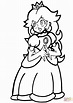 Princess Peach in Super Mario Bros Coloring Pages - Princess Peach ...