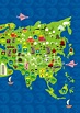Mapa DE Dibujos Animados DE Asia Stock Vector - FreeImages.com