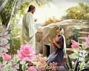 Imágenes religiosas de Galilea: Jesús y María Magdalena