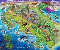 Detailed tourist illustrated map of Costa Rica | Vidiani.com | Maps of ...