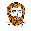 Dibujo vectorial Aristóteles con superficie para cabello. Bosquejo ...