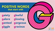 Positive Words That Start With G | YourDictionary