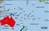 Mapa Político de Oceanía: Países y Capitales