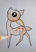 bambi-drawing-colored-with-pencils-cool-pictures-to-draw-white ...