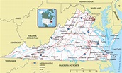 Mapa Político de Virginia
