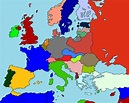 Image - Drawn Colored Blank Map of Europe 1920.png | TheFutureOfEuropes ...