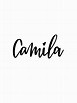 Camila | Tatuajes de nombres, Nombres en letra cursiva, Pegatinas nombres