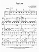 Foreigner "Too Late" Sheet Music Notes | Download Printable PDF Score 85927