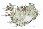 Large detailed road map of Iceland with relief and cities | Iceland ...