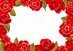 Frame from red roses — Stock Vector © azzzya #75282739