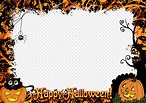 Joyeux Halloween! Modèle de cadre photo PSD, PNG