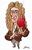 Isaac Newton | Desenhar caricaturas, Arte da ciência, Caricatura