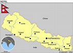 Carte géographique et touristique du Népal, Katmandou. Géographie du Népal