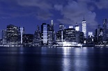 New York Skyline At Night Free Stock Photo - Public Domain Pictures