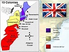 Las trece colonias inglesas de Norteamérica