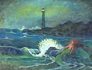 Lighthouse Mermaid Painting by Beckie J Neff - Fine Art America