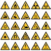 Warning signs are a standard design and the HSE have made a standard sign