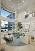 luxury living room: Stunning floor-to-ceiling windows in this gorgeous ...