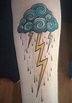 70+ Amazing Rain Tattoos with Meanings | Body Art Guru | Rain tattoo ...