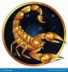 Scorpio Golden Zodiac Sign Vector Horoscope Symbol Stock Vector ...