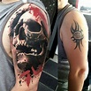 Skull trash polka | Tattoo ideen, Tattoos überdecken und Cover up tattoos