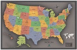 Contemporary USA Wall Map | Maps.com.com