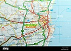 Road Map of Aberdeen, Scotland Stock Photo - Alamy