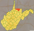Map of Monongalia County, West Virginia