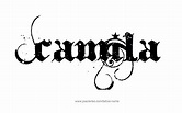 Camila Name Tattoo Designs | Name tattoo designs, Cool lettering, Name ...