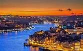 Download wallpapers Porto, evening, sunset, Porto cityscape, Maria Pia ...