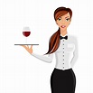 Woman waiter portrait 460455 Vector Art at Vecteezy