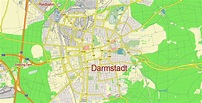Darmstadt Germany Vector Map Free Editable Layered Adobe Illustrator ...