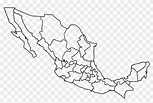 México Png White - Mexico Map Png White, Transparent Png - 1175x734 ...
