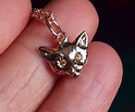 Rose Gold and Genuine Yellow Sapphire Kitty Cat Charm-Ready to Ship