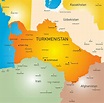 Cities map of Turkmenistan - OrangeSmile.com