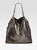 Lyst - Stella Mccartney Falabella Metallic Shoulder Bag in Gray