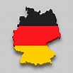 Mapa isométrico 3d de alemania con bandera nacional. | Vector Premium