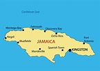 Jamaica cities map - Map of jamaica cities (Caribbean - Americas)